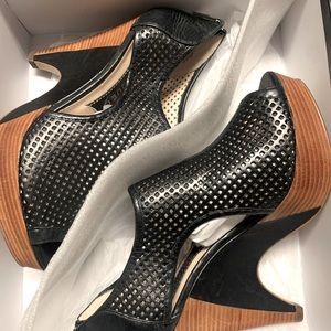 Gently used Boutique 9 open toe wedge heels